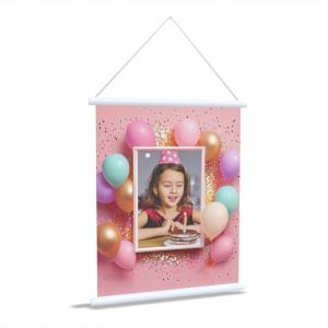 BANNER Lona 440g backlignt    Bastão de madeira + ponteira e cordão 